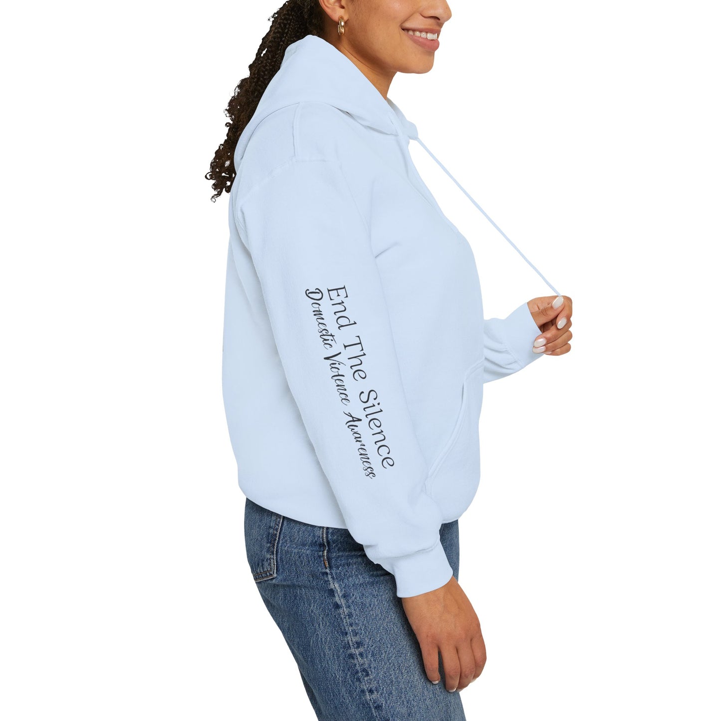 Pullover Hoodie: "End The Silence" Domestic Violence Awareness