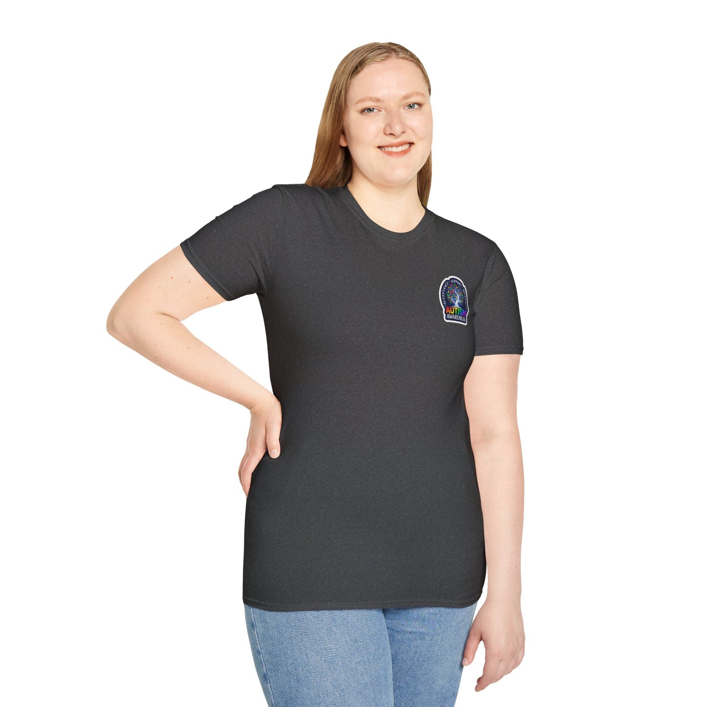 T-Shirt: "Autism Awareness" Rainbow Tree