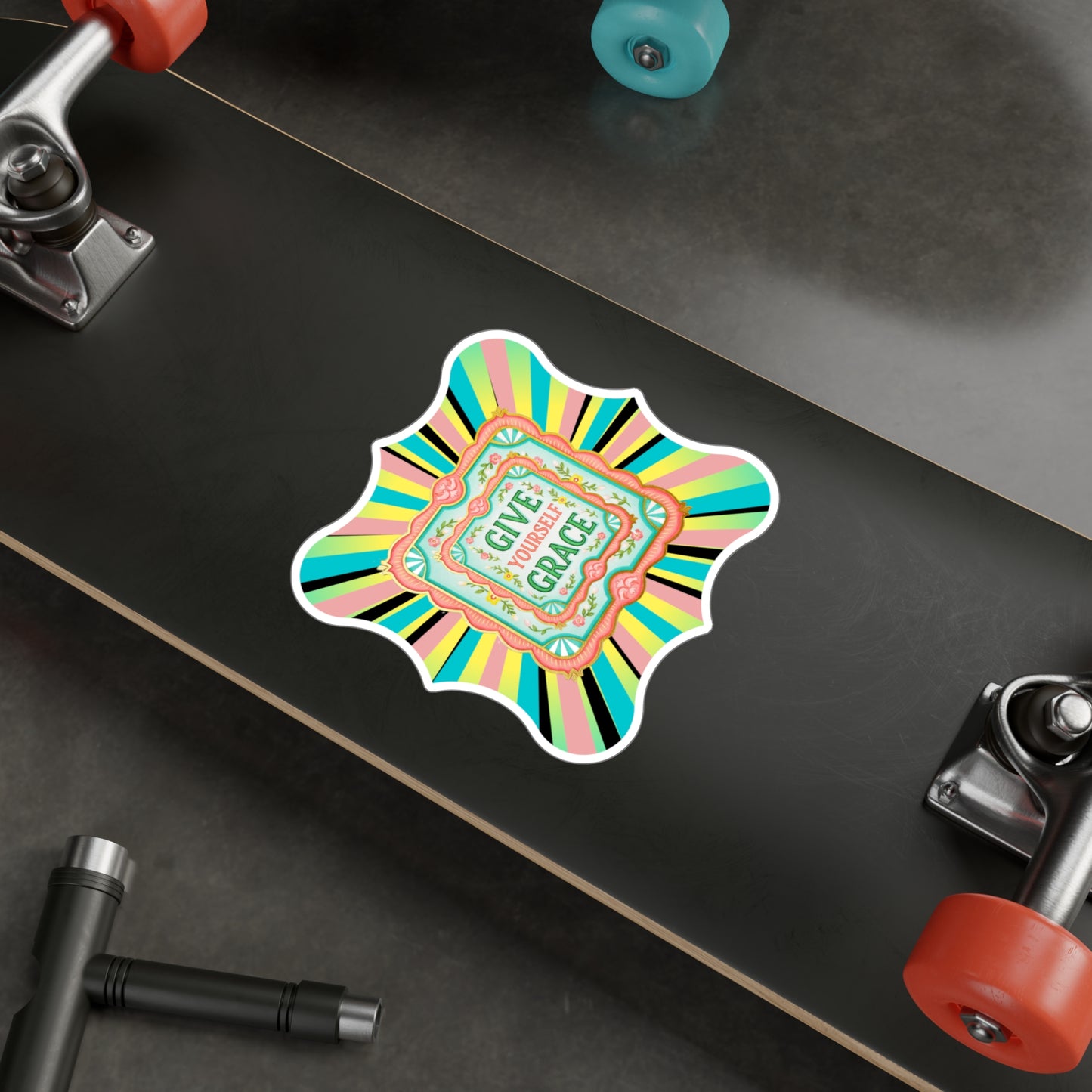 All-Weather Vinyl Decal: "Give Yourself Grace"