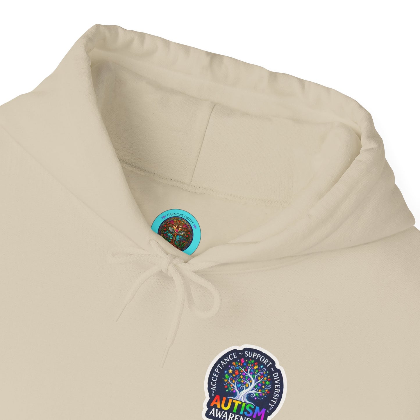 Pullover Hoodie: "Autism Awareness" Colorful Tree Compassion Design