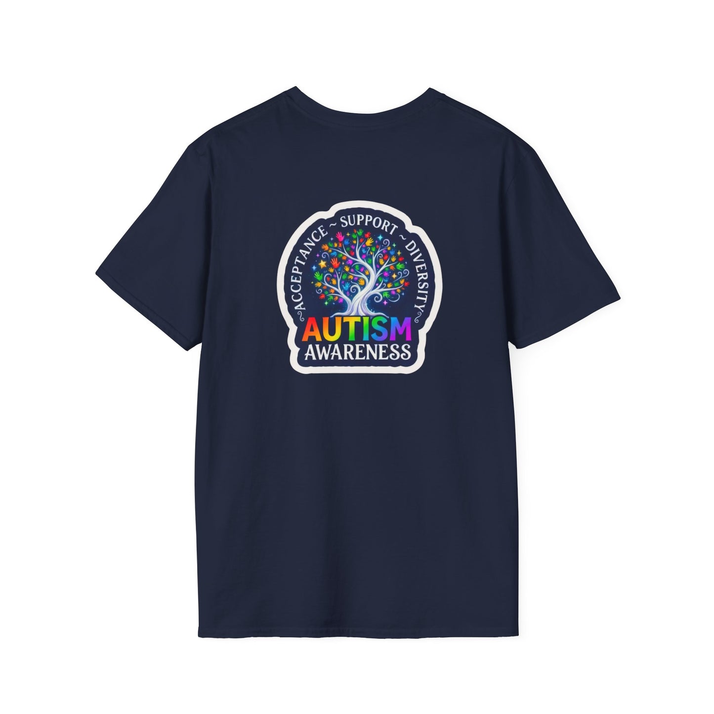 T-Shirt: "Autism Awareness" Rainbow Tree
