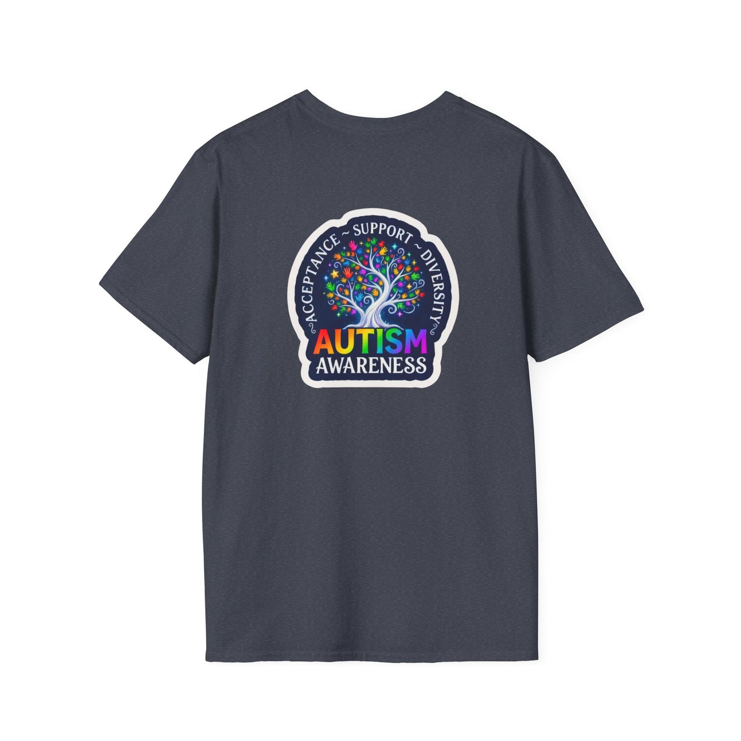 T-Shirt: "Autism Awareness" Rainbow Tree