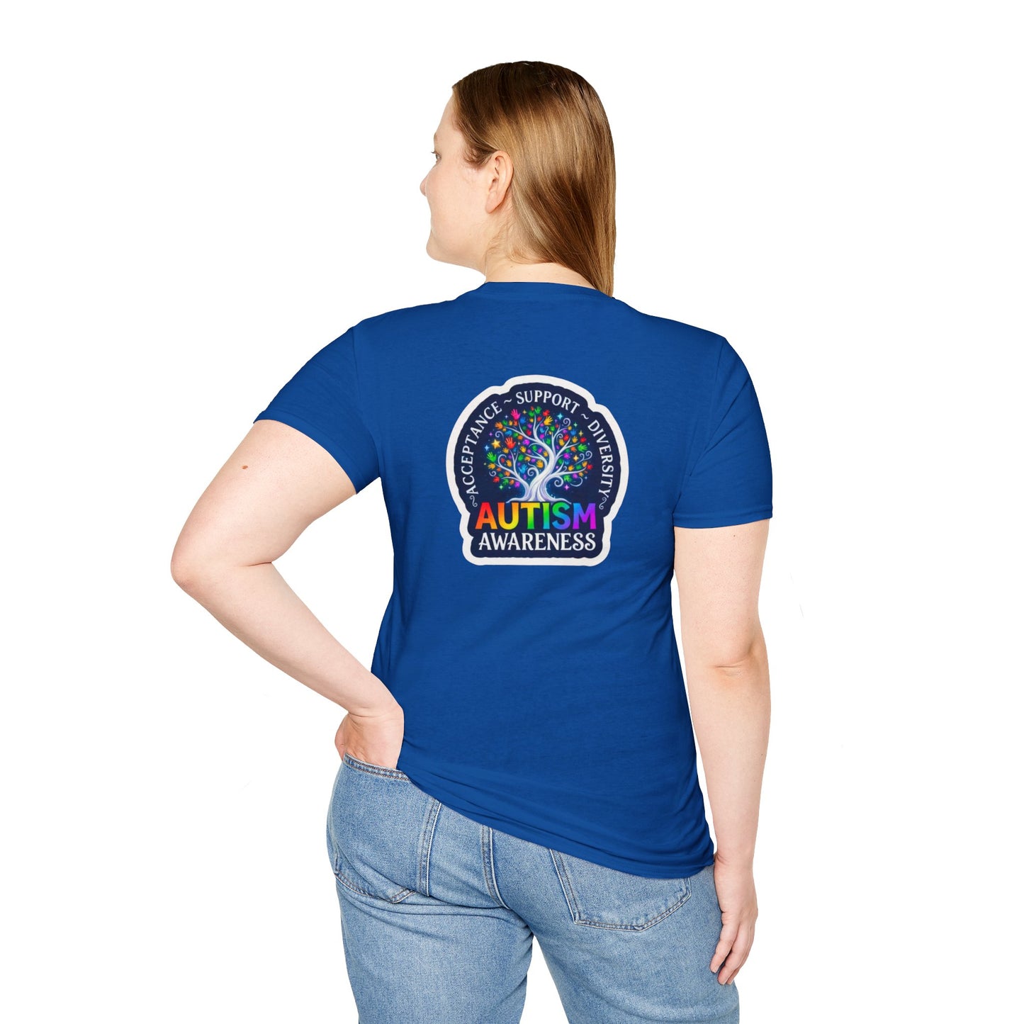 T-Shirt: "Autism Awareness" Rainbow Tree
