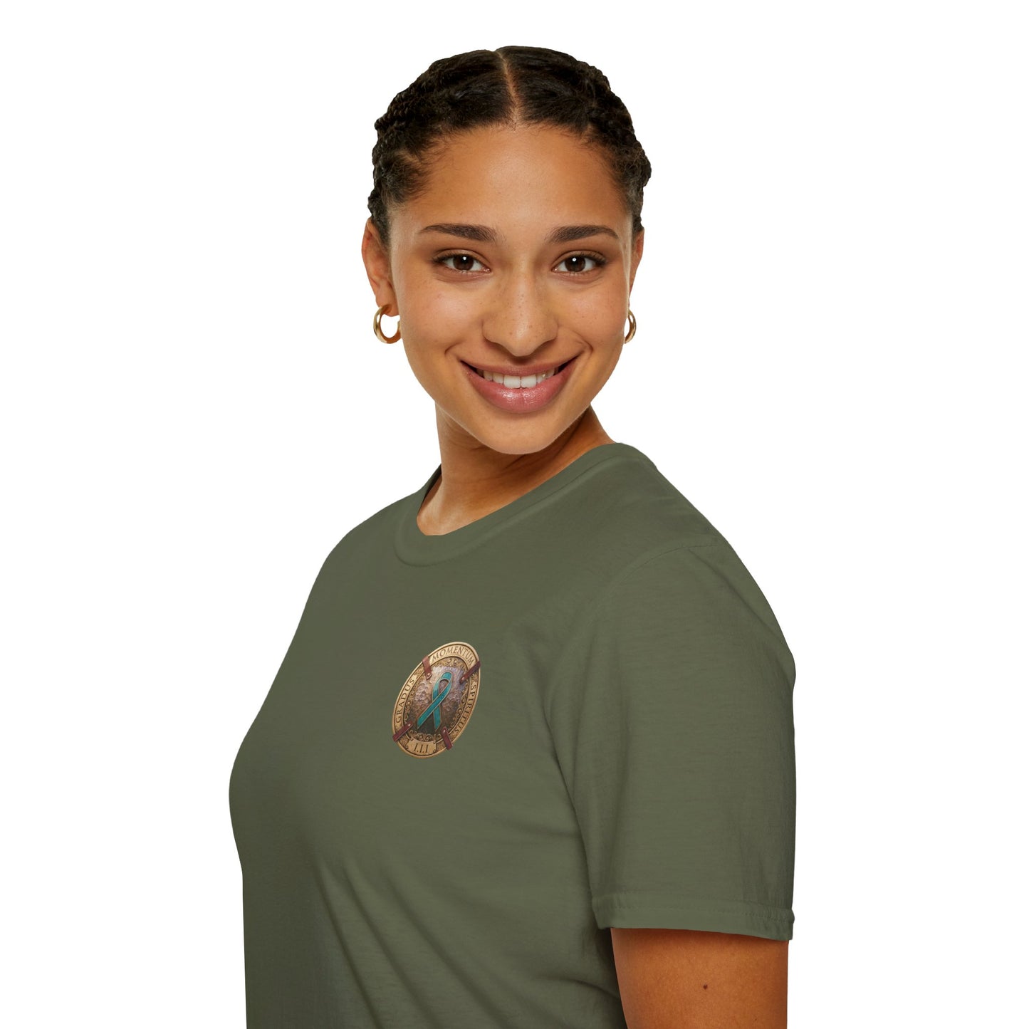 T-Shirt: "PTSD Awareness" Teal Ribbon Support