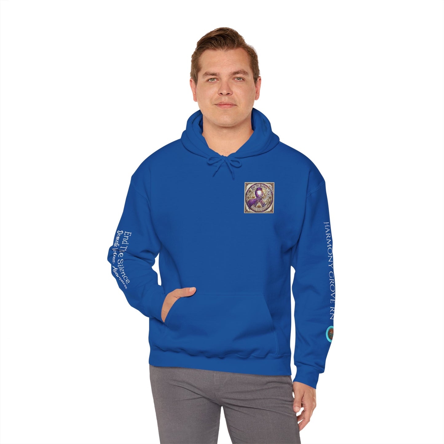 Pullover Hoodie: "End The Silence" Domestic Violence Awareness