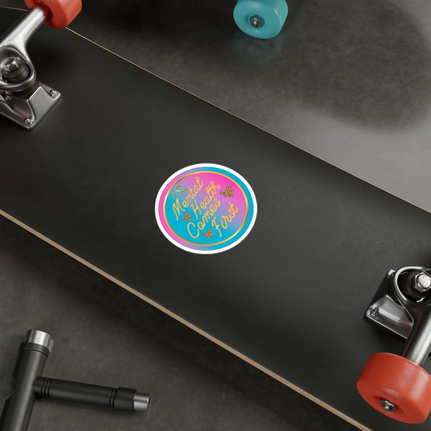 All-Weather Vinyl Decal: "Mental Health Comes First"