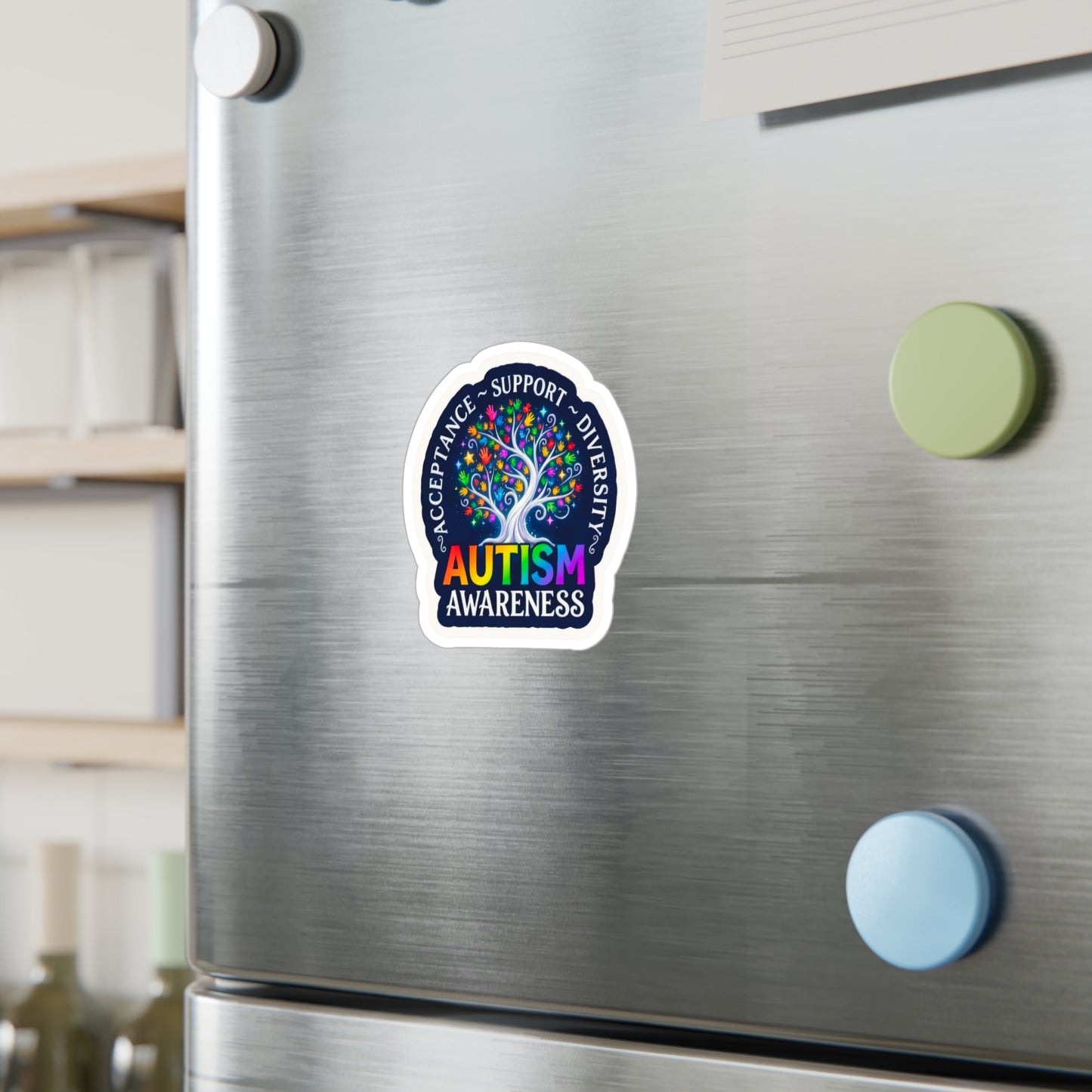 All-Weather Vinyl Decal: Autism Awareness Acceptance Support Diversity