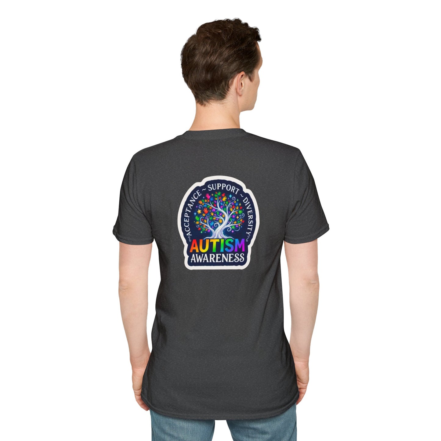 T-Shirt: "Autism Awareness" Rainbow Tree