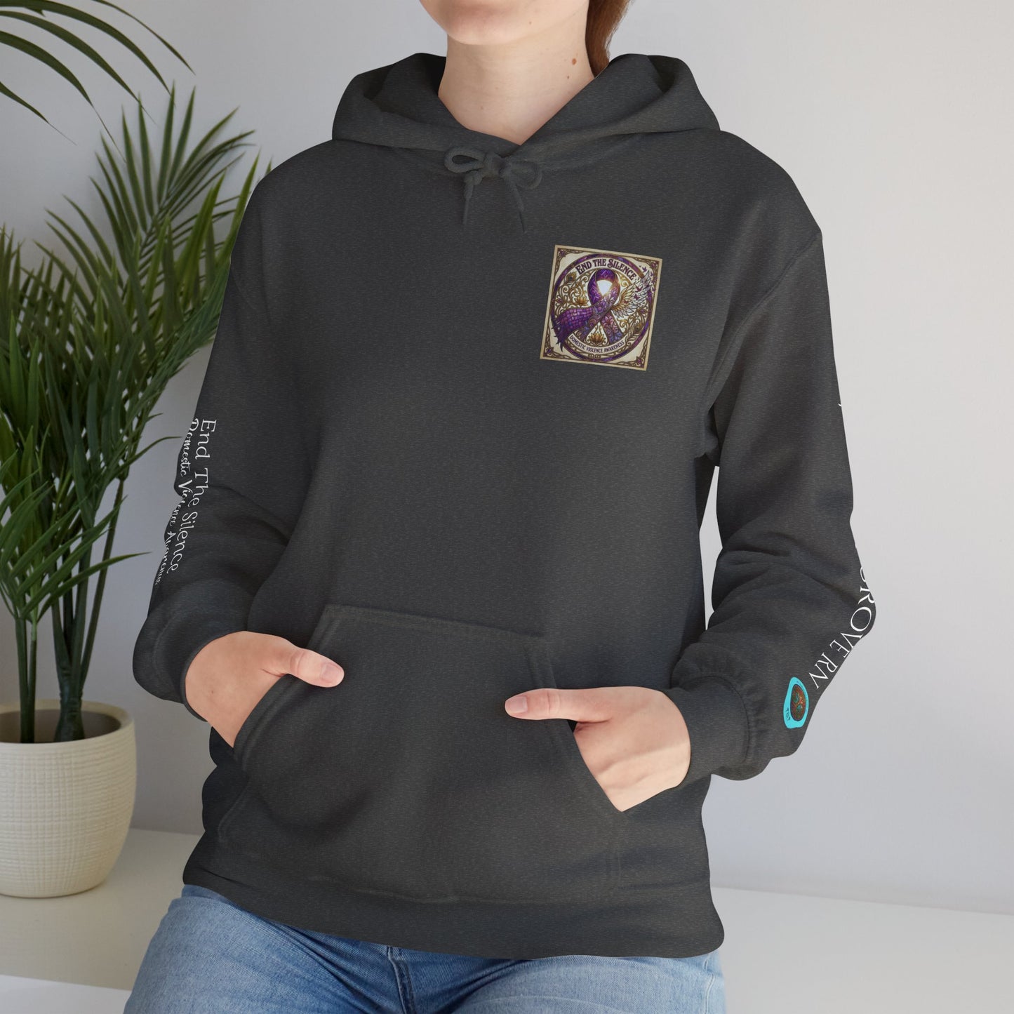 Pullover Hoodie: "End The Silence" Domestic Violence Awareness
