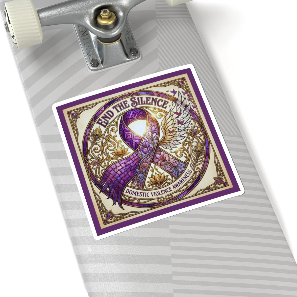 Kiss-Cut Sticker: "End the Silence" Domestic Violence Awareness