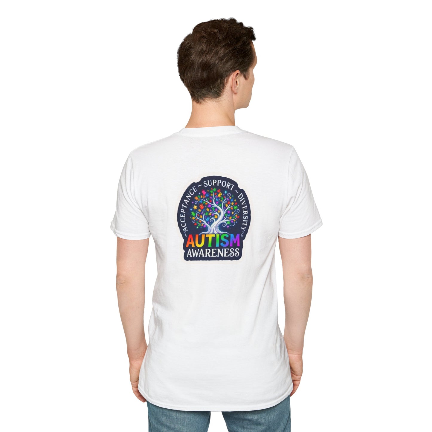 T-Shirt: "Autism Awareness" Rainbow Tree