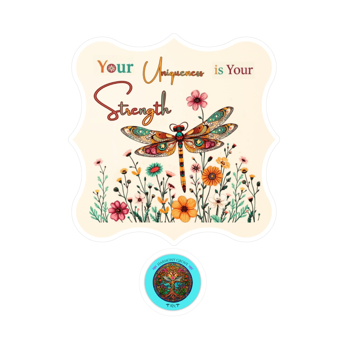 All-Weather Vinyl Decal: "Your Uniqueness is Your Strength" Kiss-Cut Decal