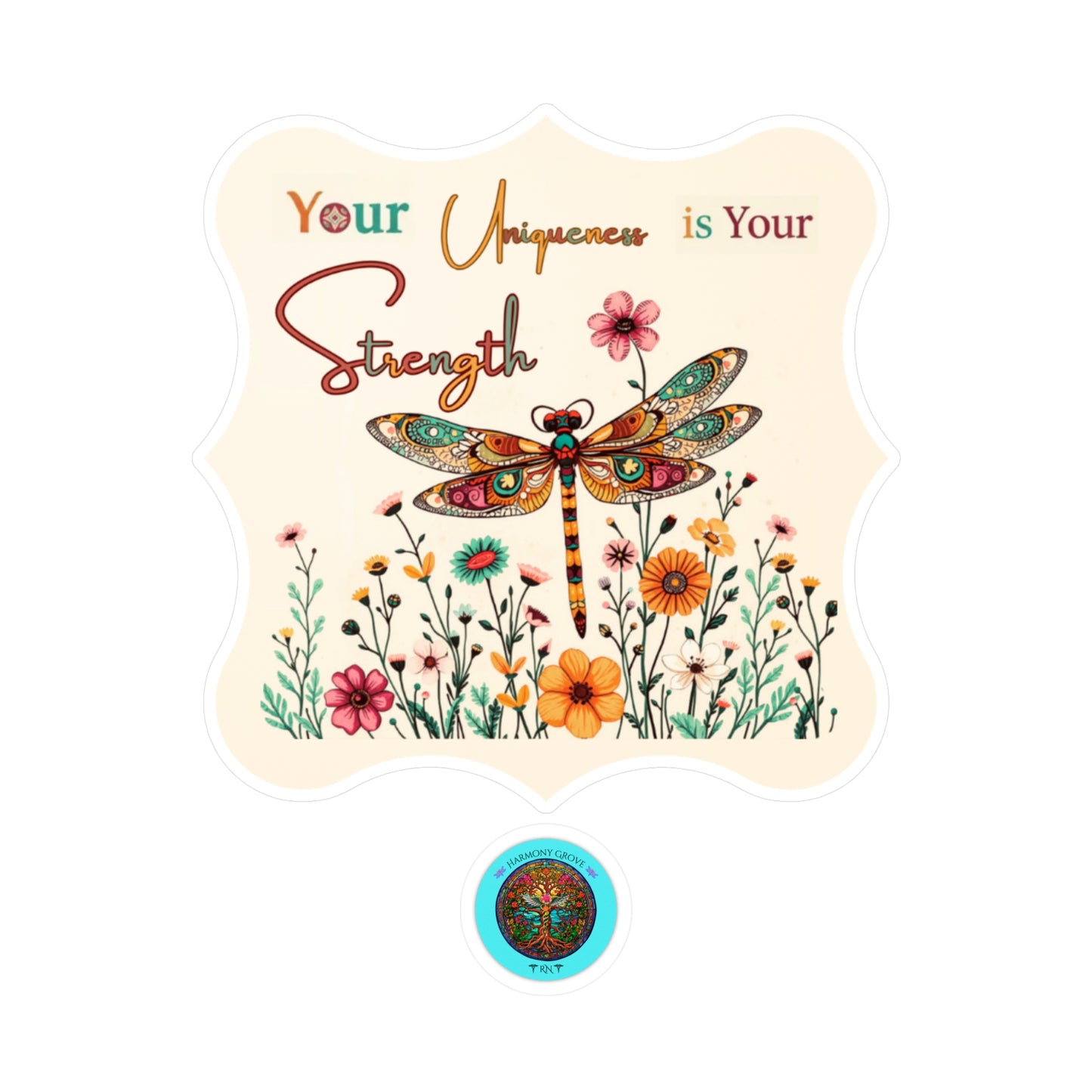 All-Weather Vinyl Decal: "Your Uniqueness is Your Strength" Kiss-Cut Decal