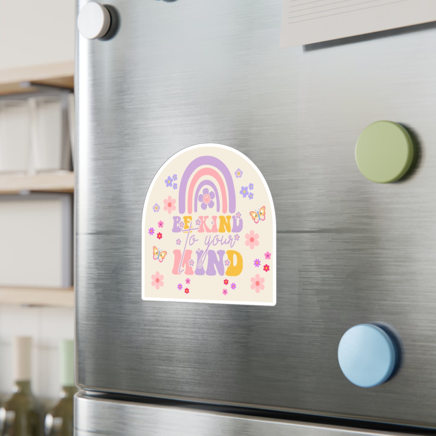 All-Weather Vinyl Decal: Be Kind To Your Mind Rainbow