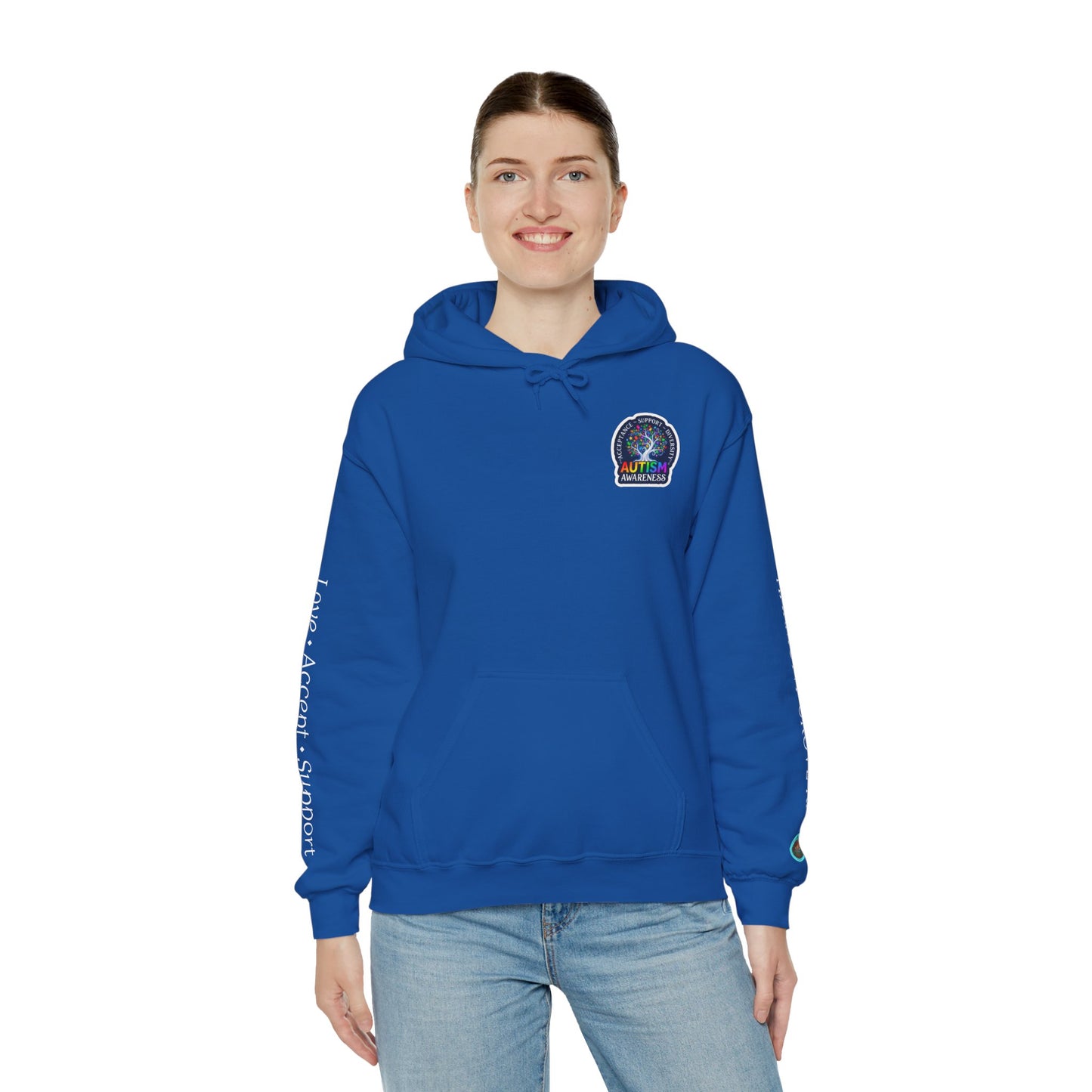 Pullover Hoodie: "Autism Awareness" Colorful Tree Compassion Design