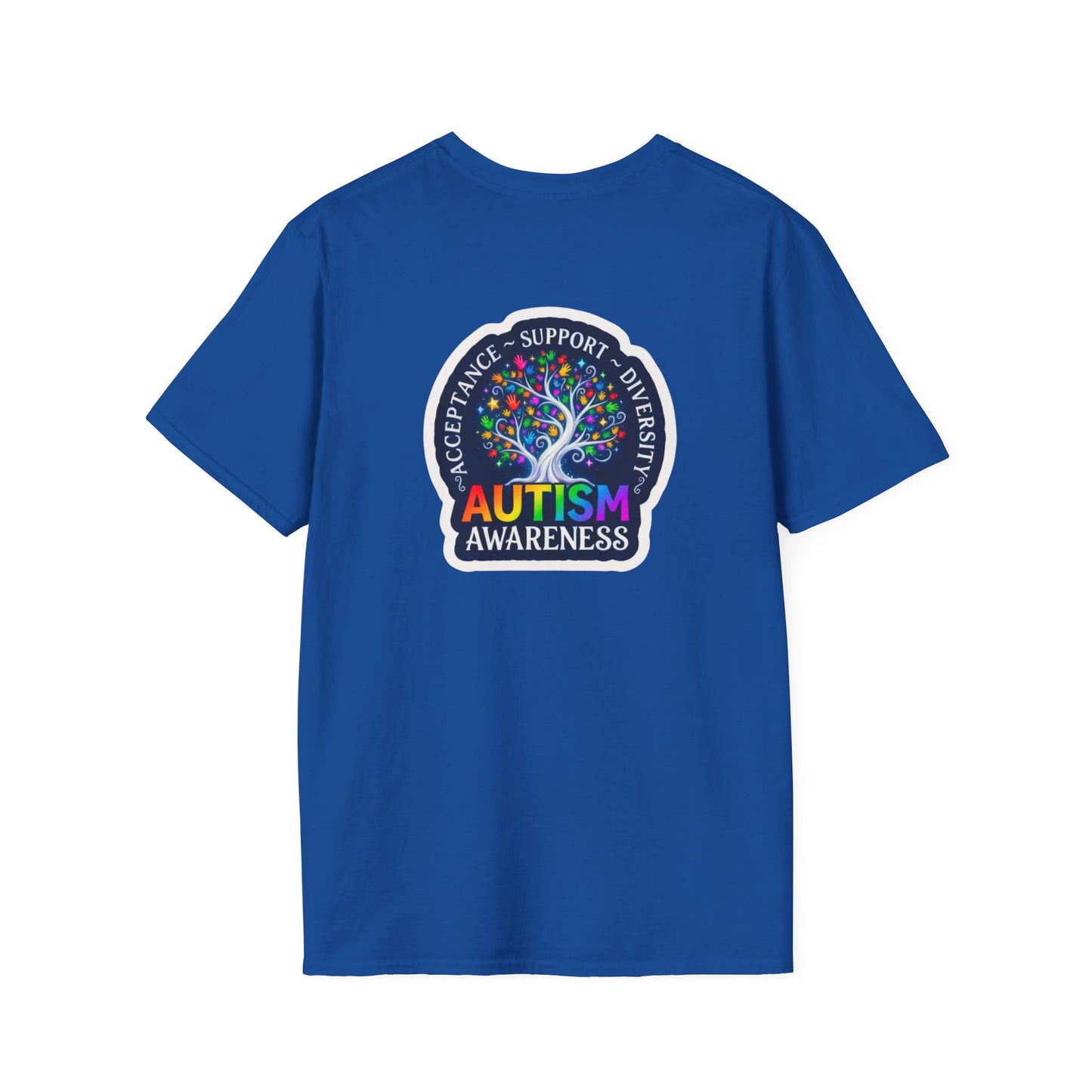 T-Shirt: "Autism Awareness" Rainbow Tree