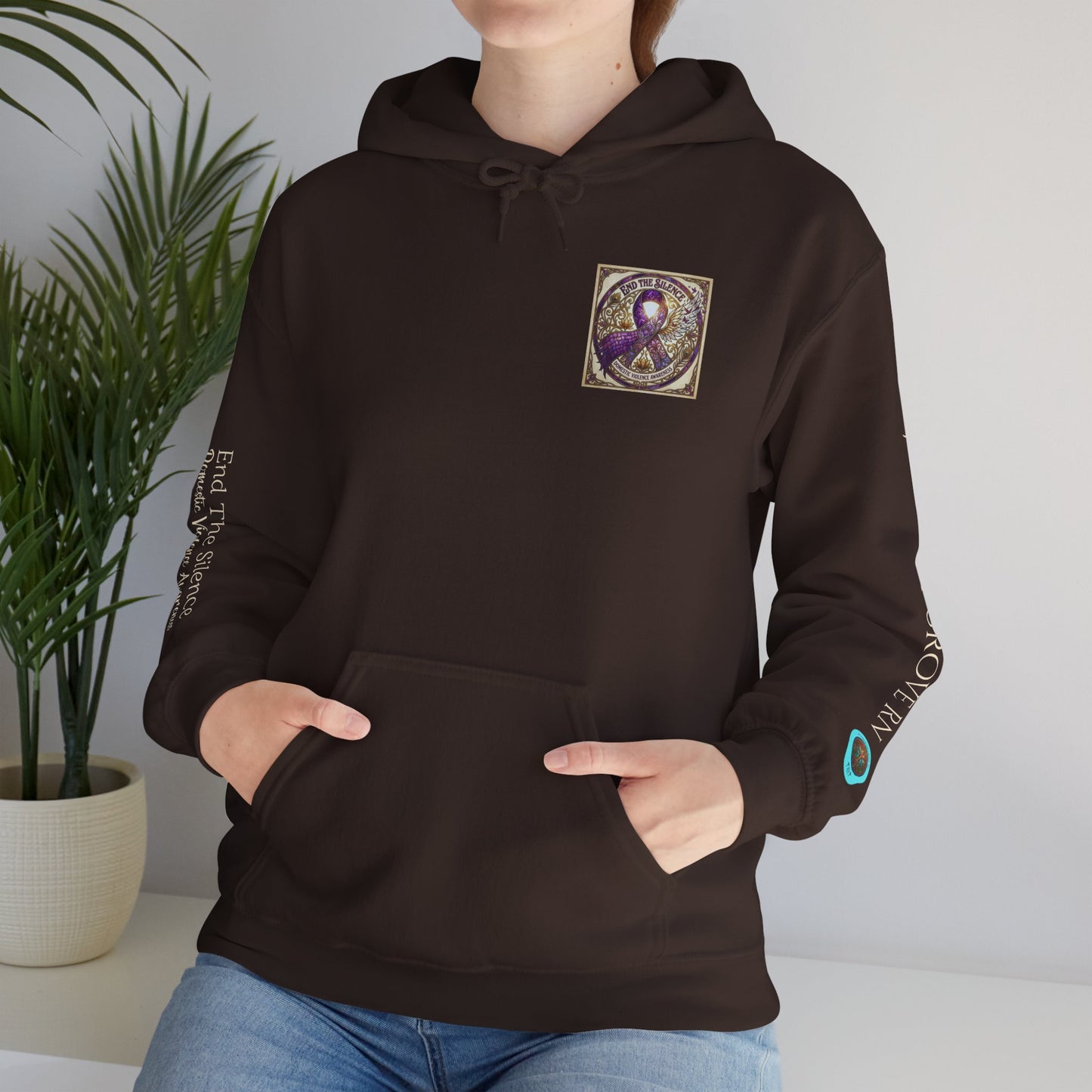 Pullover Hoodie: "End The Silence" Domestic Violence Awareness