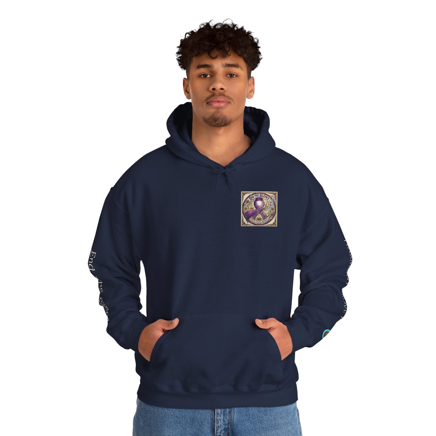 Pullover Hoodie: "End The Silence" Domestic Violence Awareness