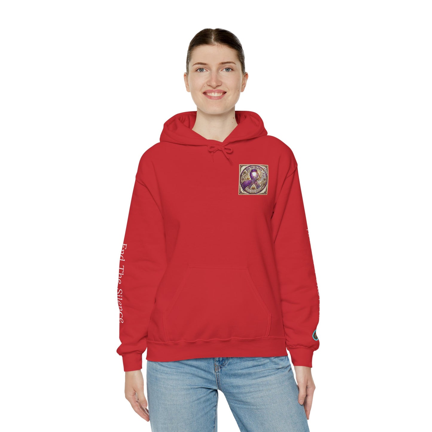 Pullover Hoodie: "End The Silence" Domestic Violence Awareness