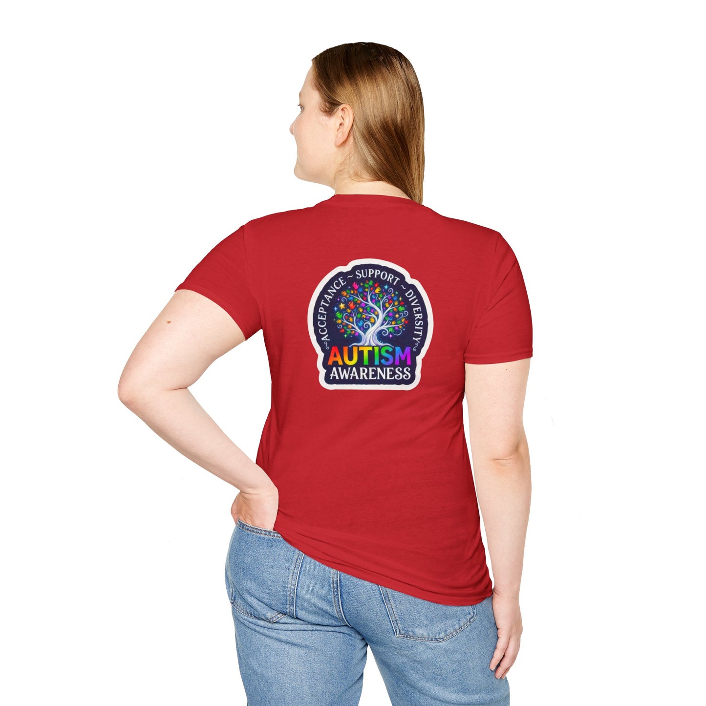 T-Shirt: "Autism Awareness" Rainbow Tree
