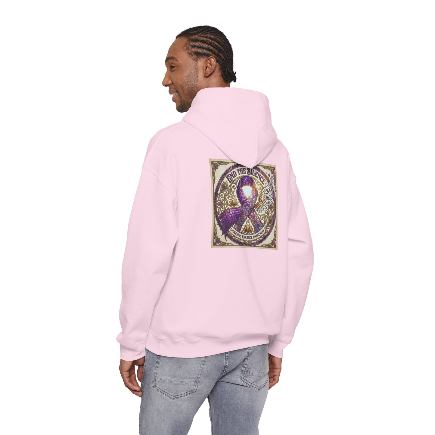 Pullover Hoodie: "End The Silence" Domestic Violence Awareness