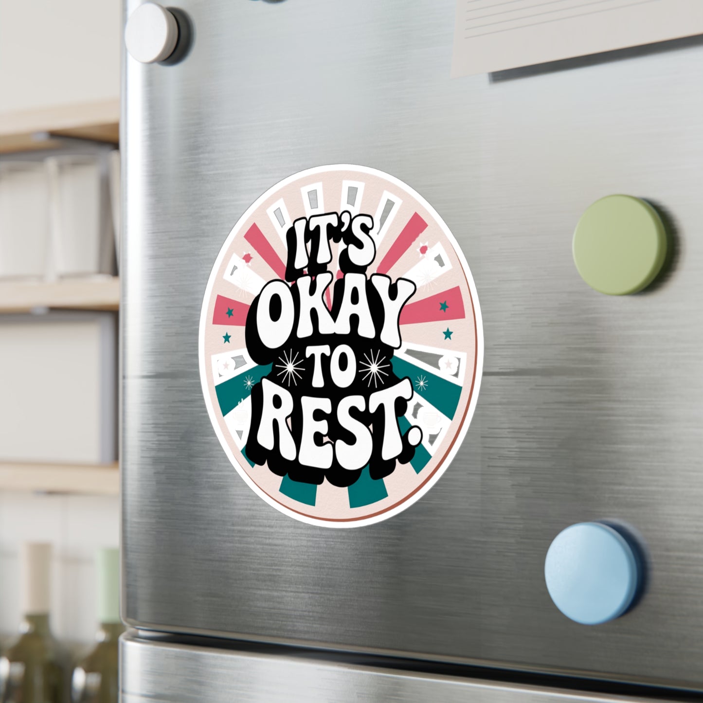 All-Weather Vinyl Decal: “It’s Okay to Rest” Retro Motivational