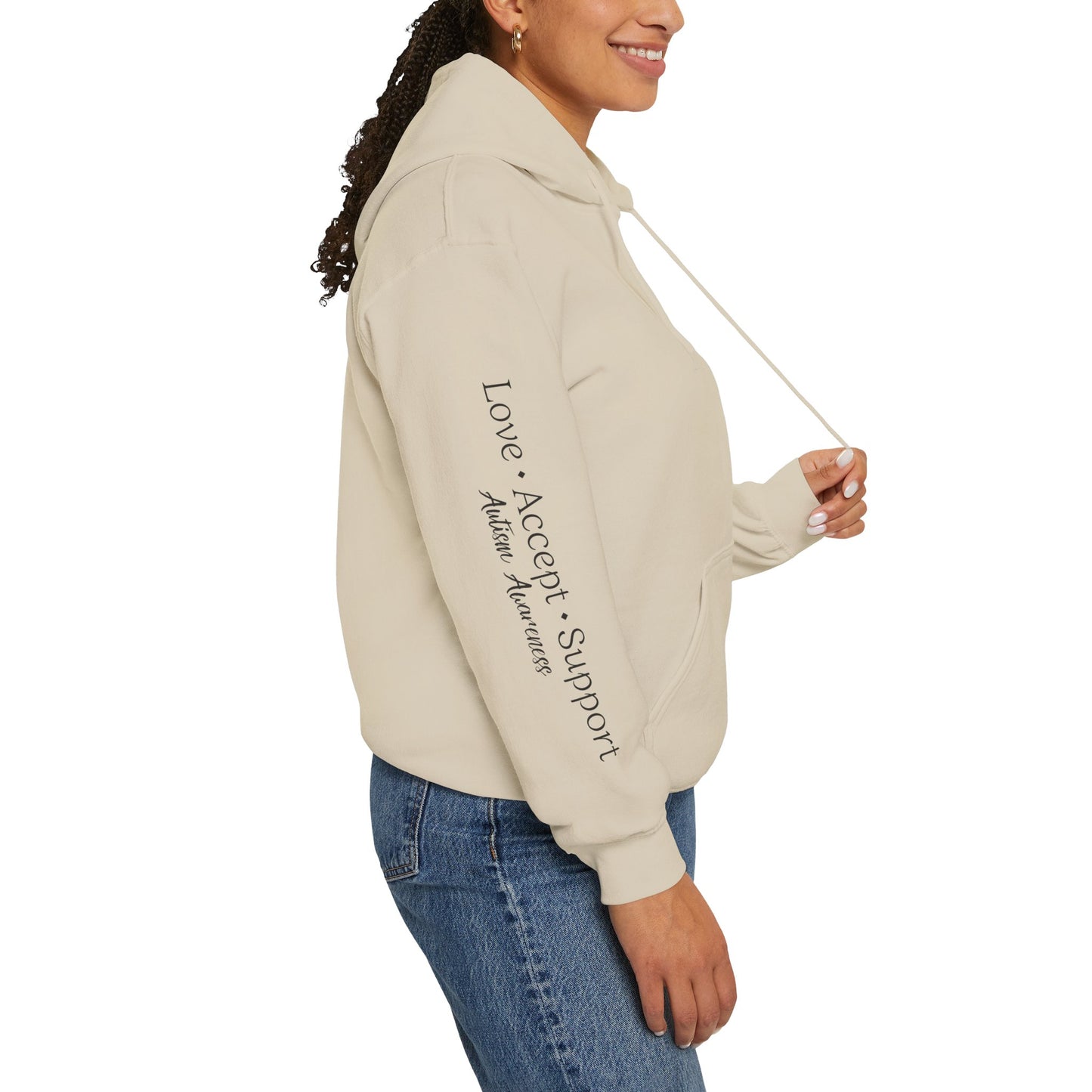 Pullover Hoodie: "Autism Awareness" Colorful Tree Compassion Design