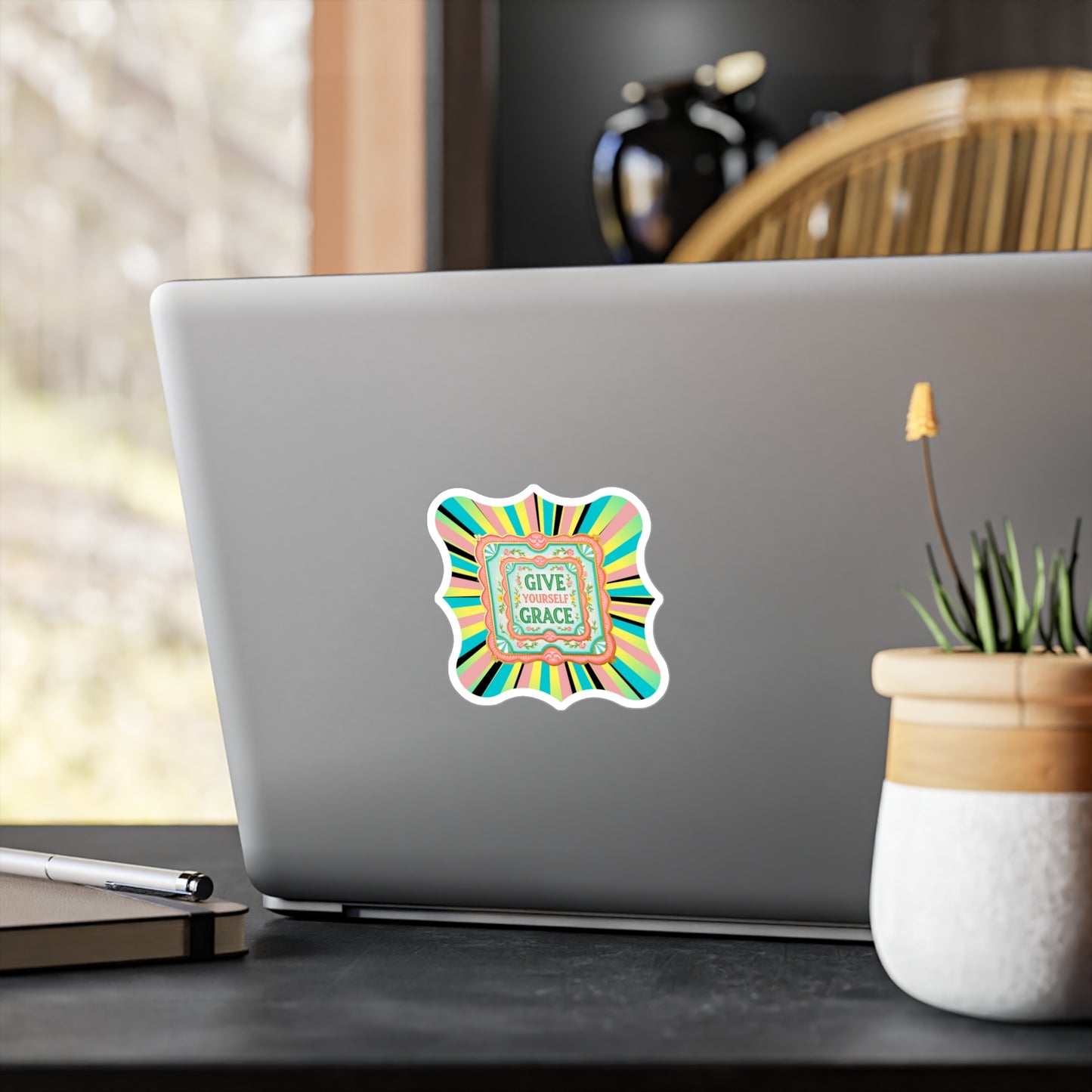 All-Weather Vinyl Decal: "Give Yourself Grace"