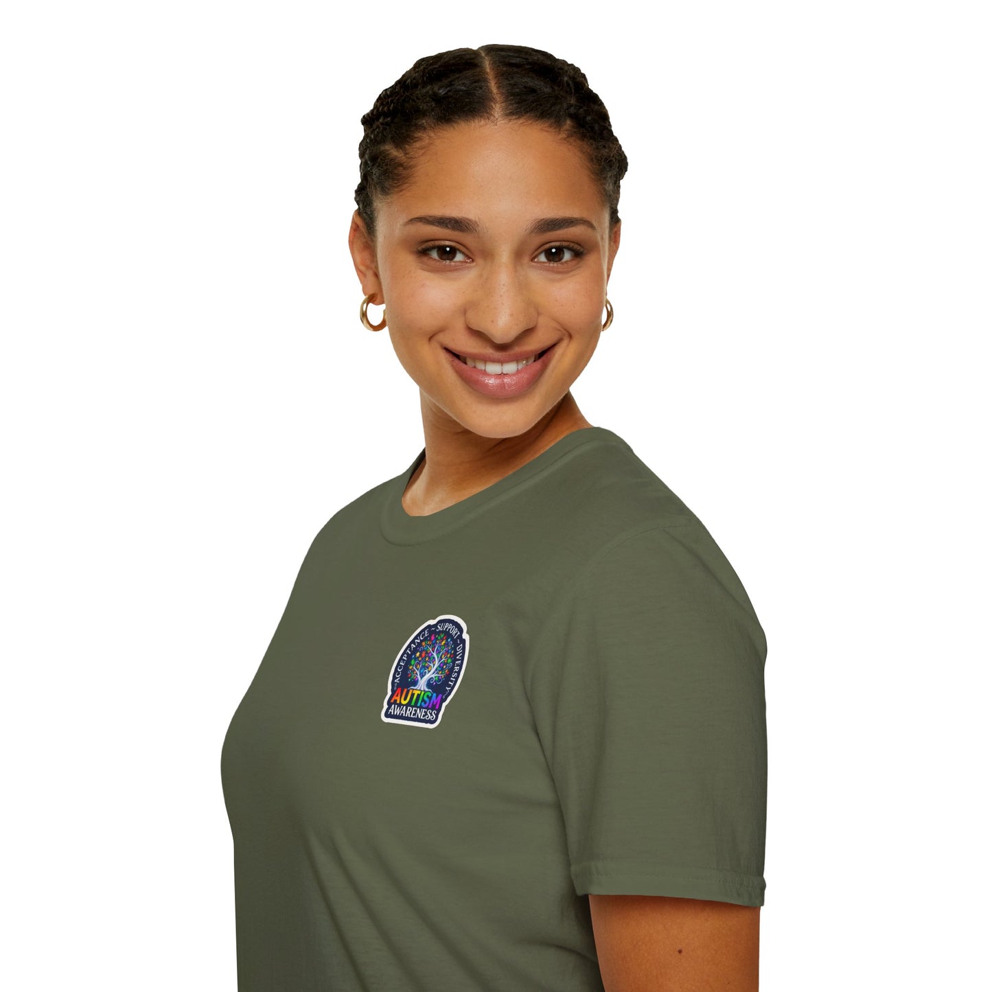 T-Shirt: "Autism Awareness" Rainbow Tree