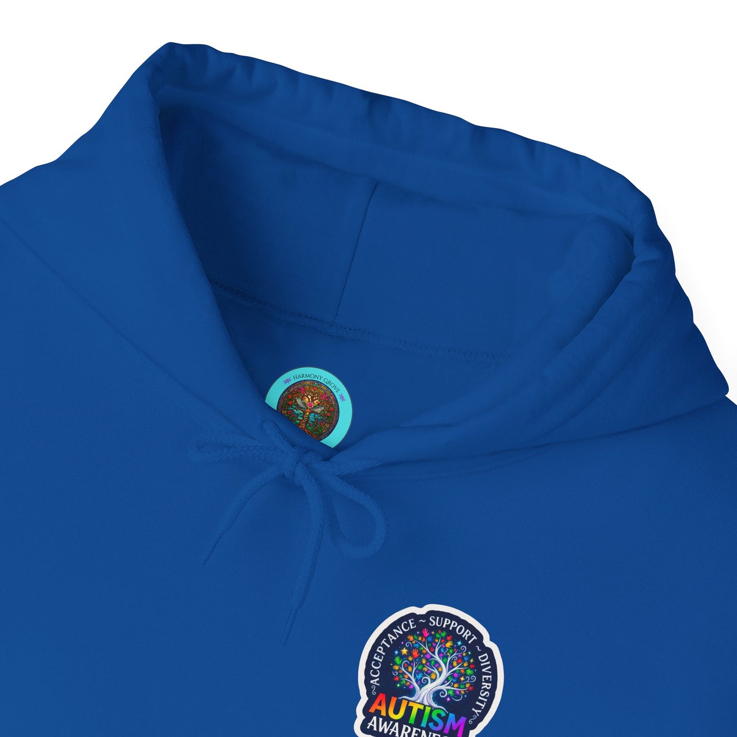 Pullover Hoodie: "Autism Awareness" Colorful Tree Compassion Design