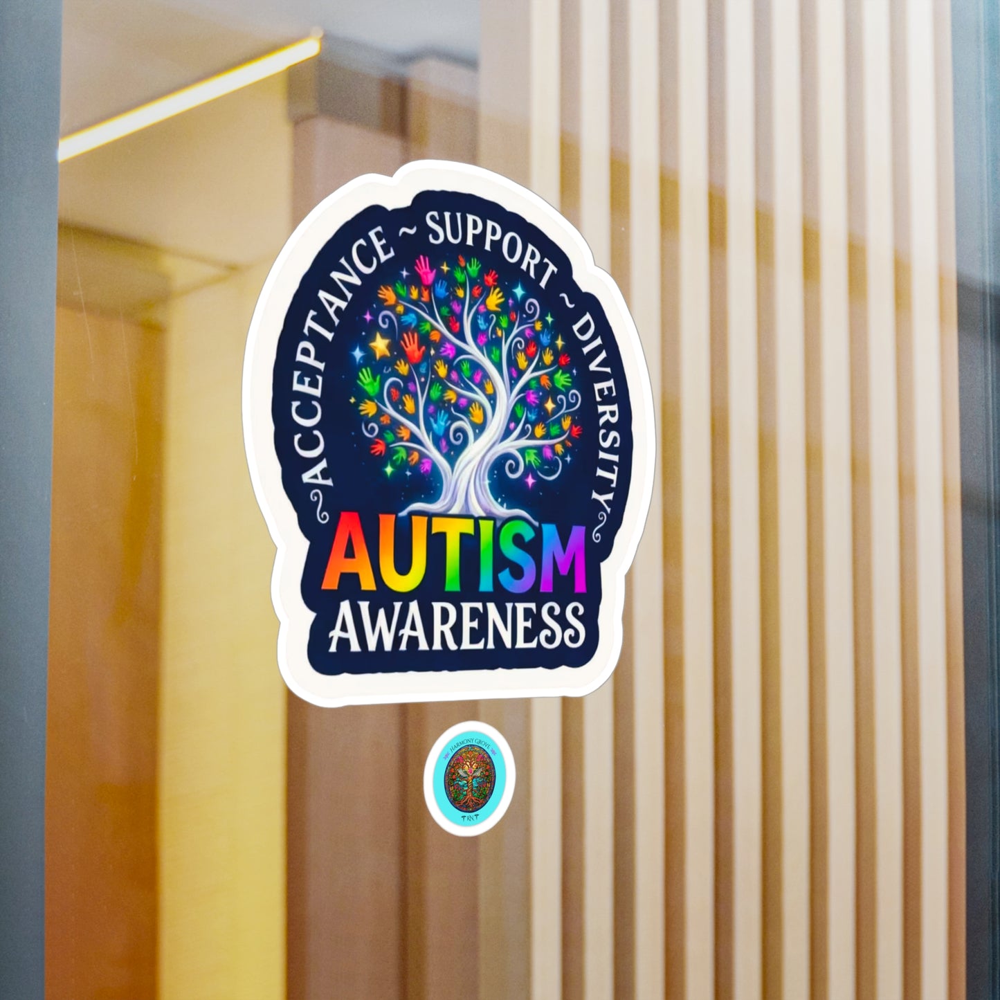 All-Weather Vinyl Decal: Autism Awareness Acceptance Support Diversity