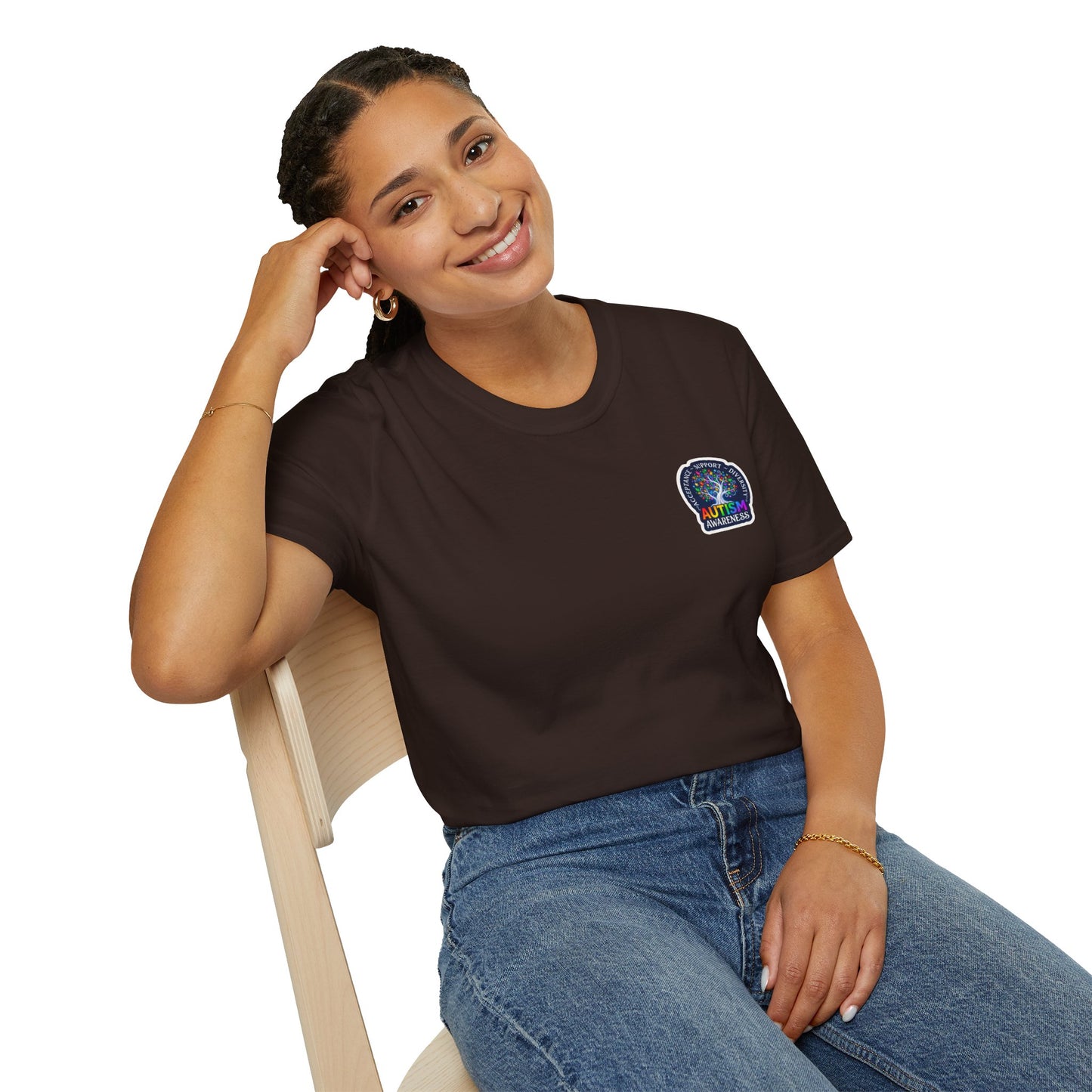 T-Shirt: "Autism Awareness" Rainbow Tree