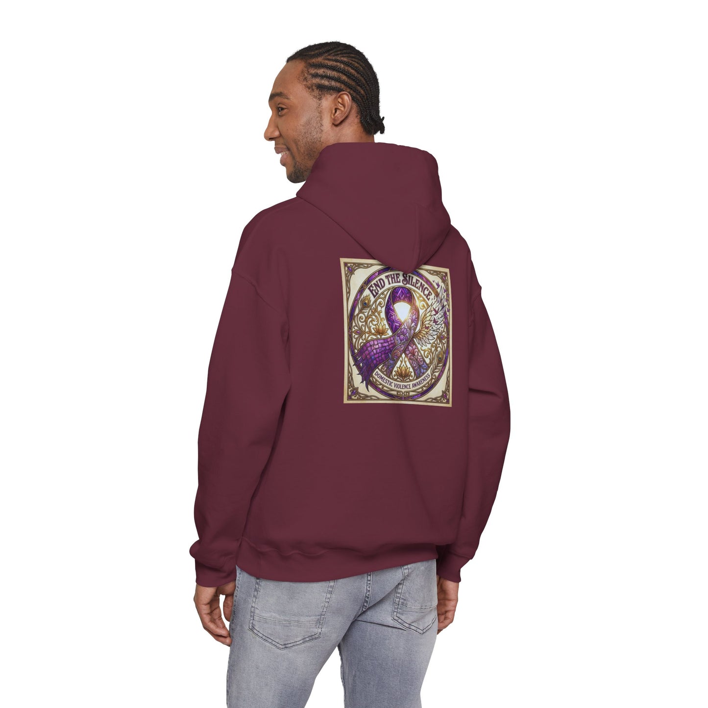 Pullover Hoodie: "End The Silence" Domestic Violence Awareness