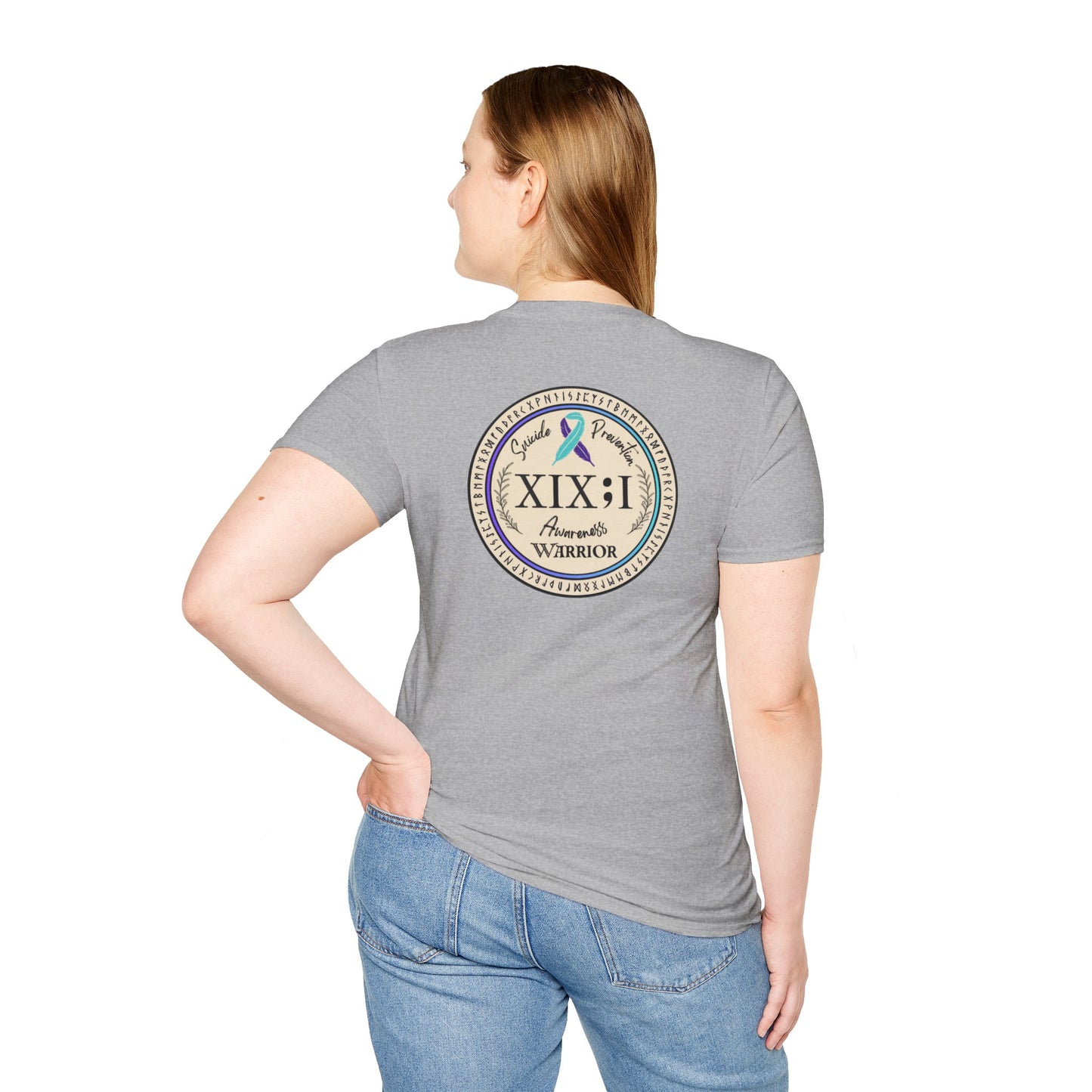 T-shirt: Suicide Awareness Warrior Teal and Purple Support Ribbon
