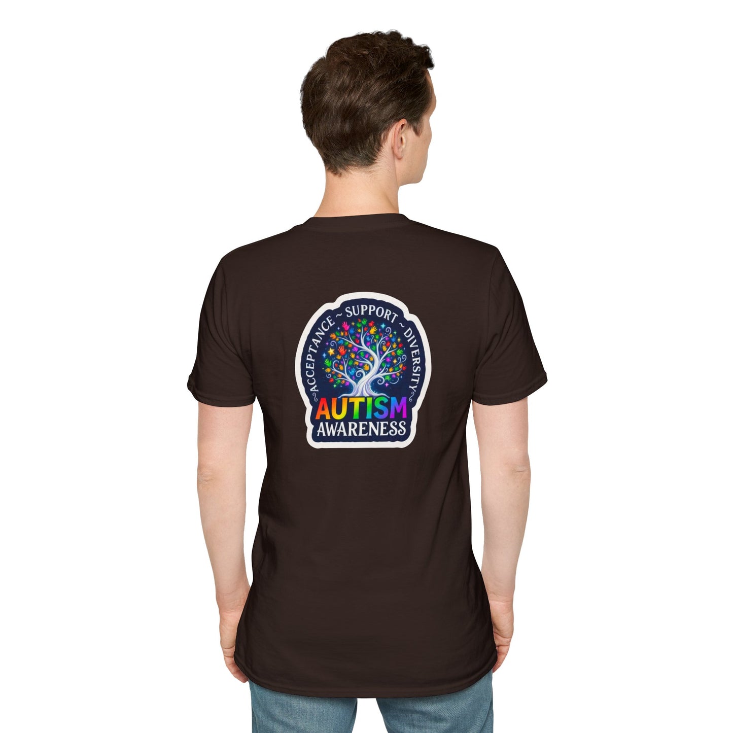 T-Shirt: "Autism Awareness" Rainbow Tree