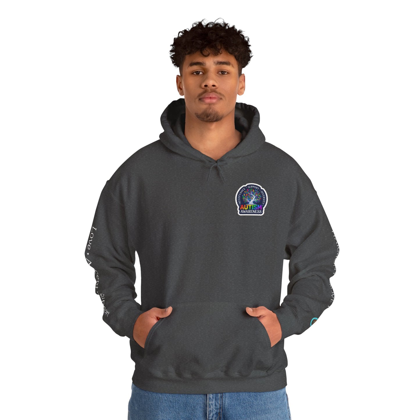 Pullover Hoodie: "Autism Awareness" Colorful Tree Compassion Design