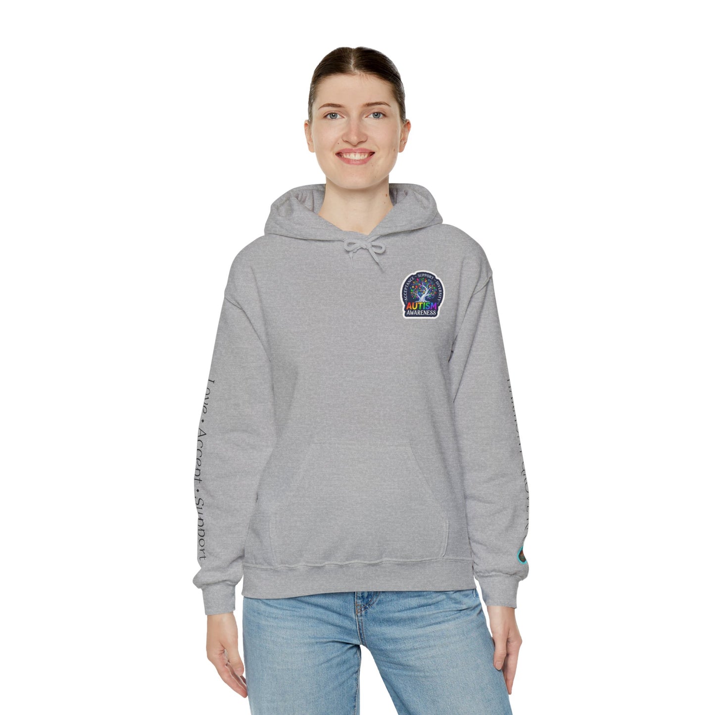Pullover Hoodie: "Autism Awareness" Colorful Tree Compassion Design