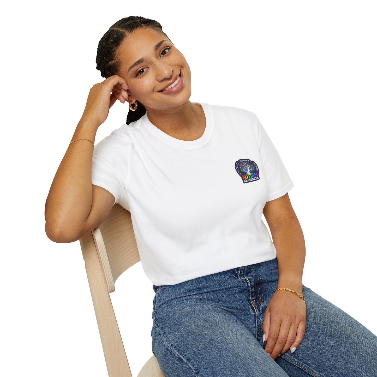 T-Shirt: "Autism Awareness" Rainbow Tree
