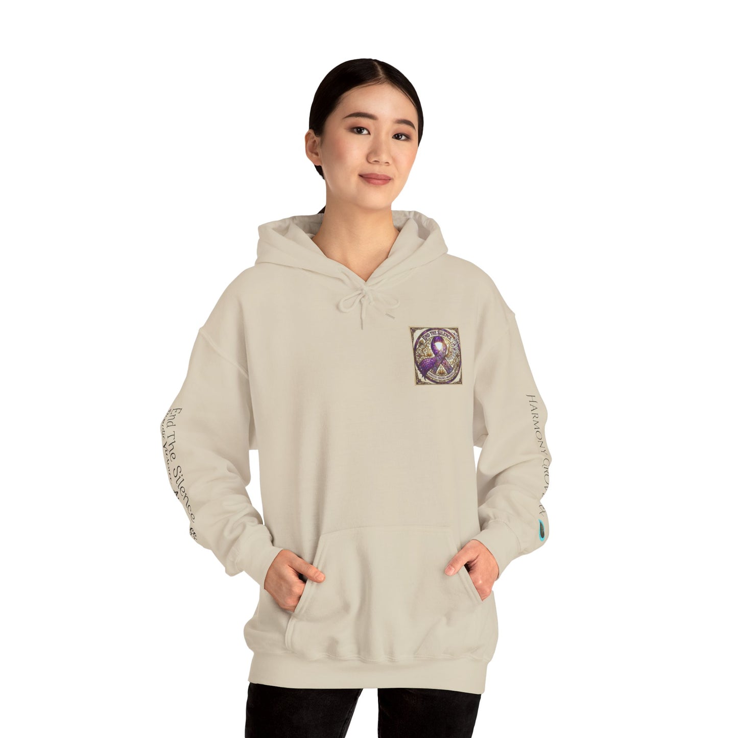 Pullover Hoodie: "End The Silence" Domestic Violence Awareness