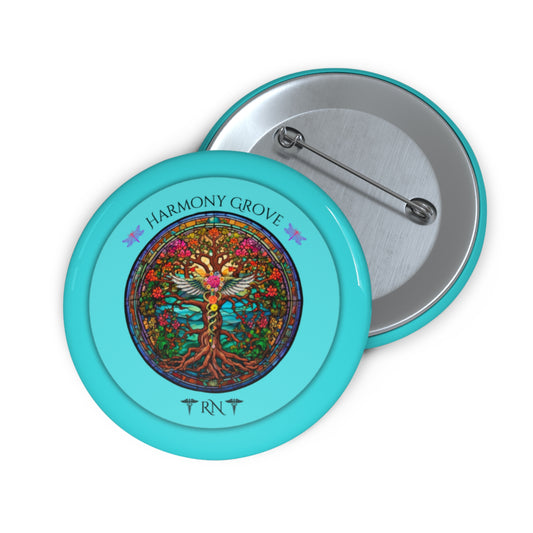 Harmony Grove Pin Buttons | Colorful Nature Design | Great for Gifts & Events