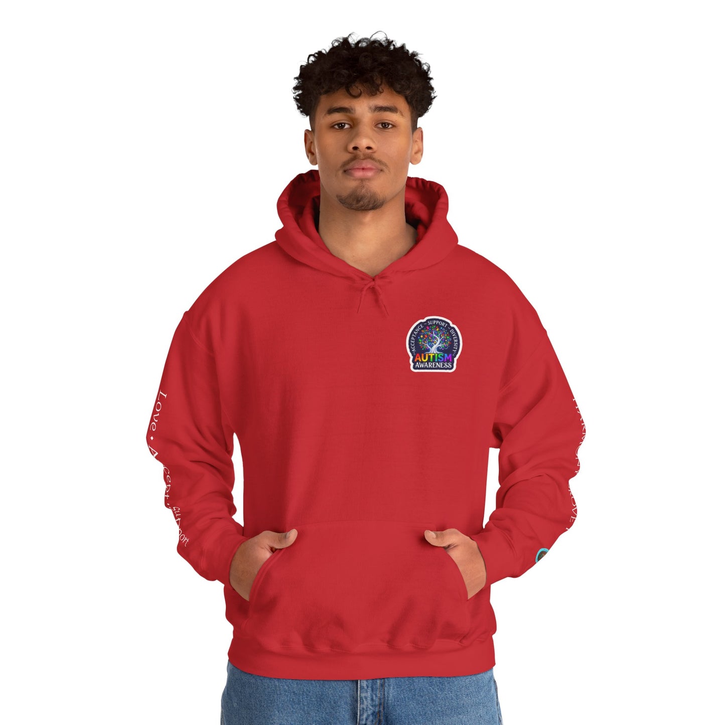 Pullover Hoodie: "Autism Awareness" Colorful Tree Compassion Design