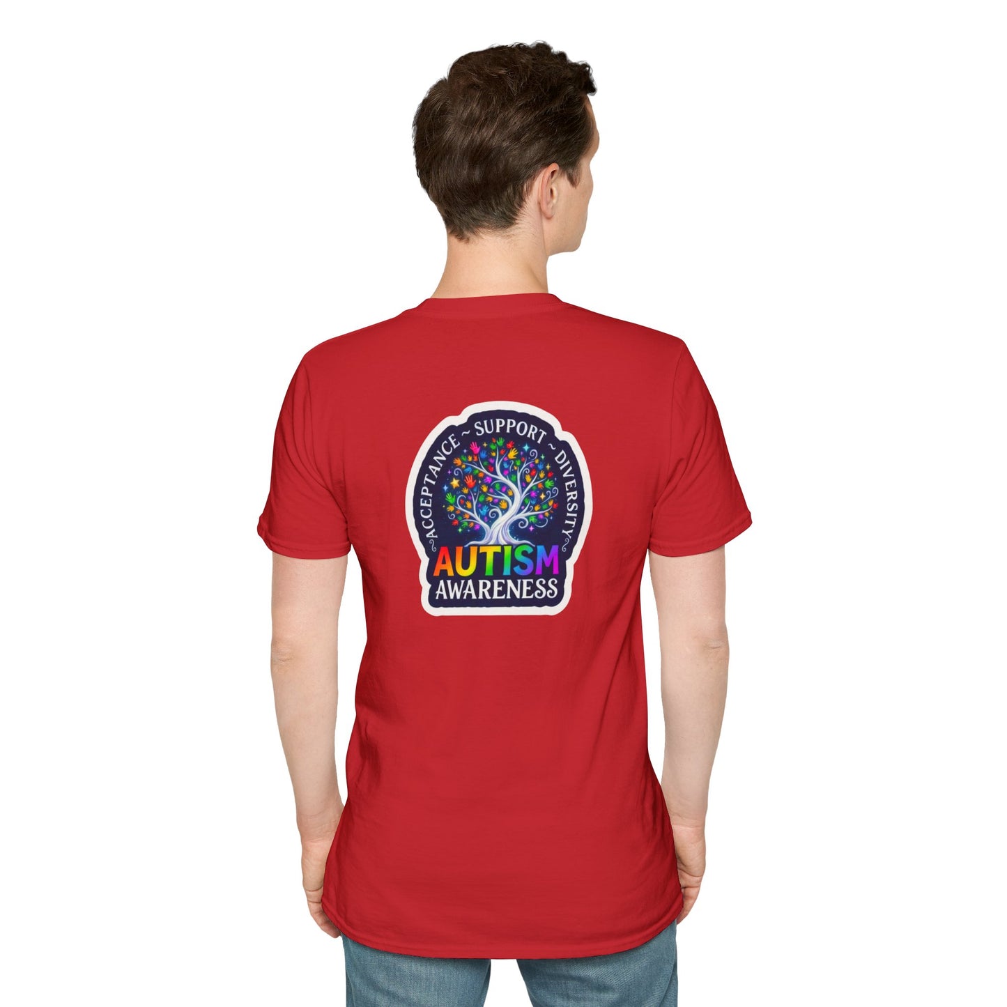 T-Shirt: "Autism Awareness" Rainbow Tree