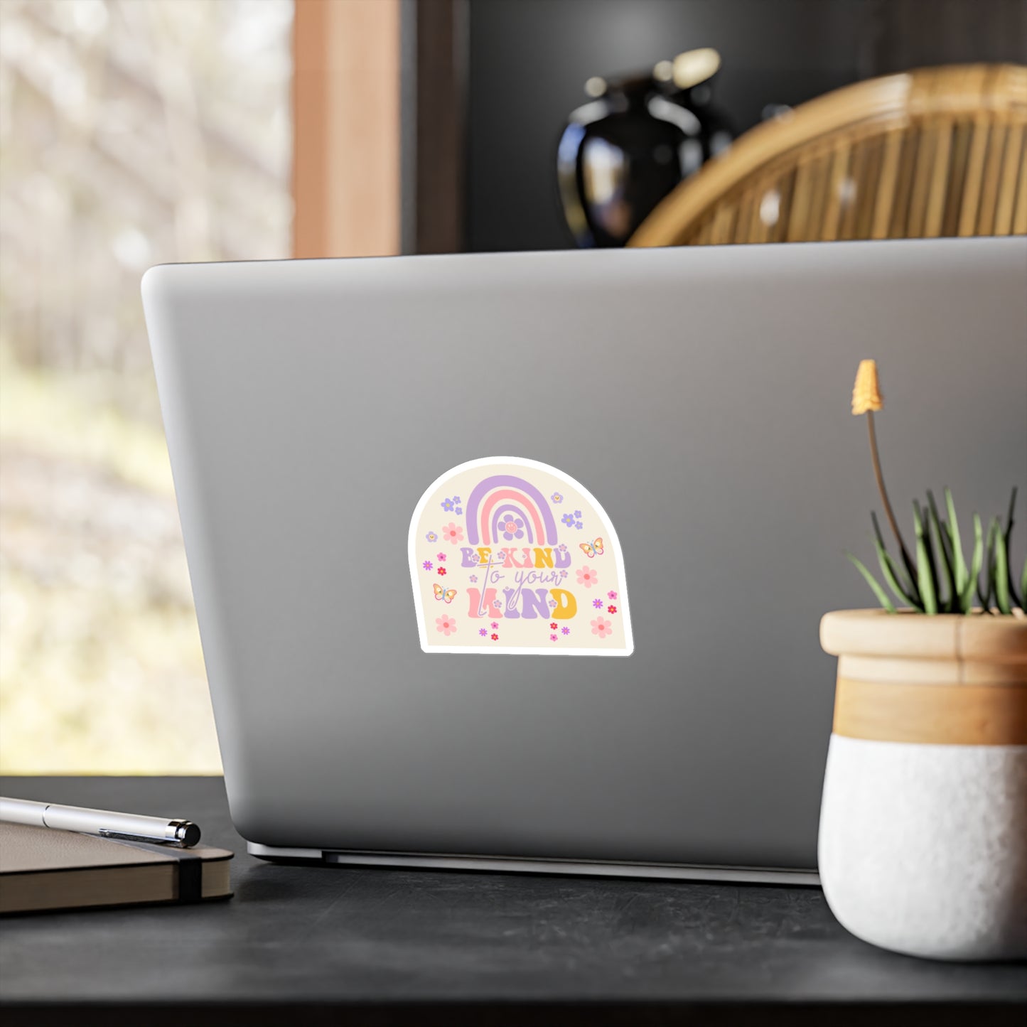 All-Weather Vinyl Decal: Be Kind To Your Mind Rainbow