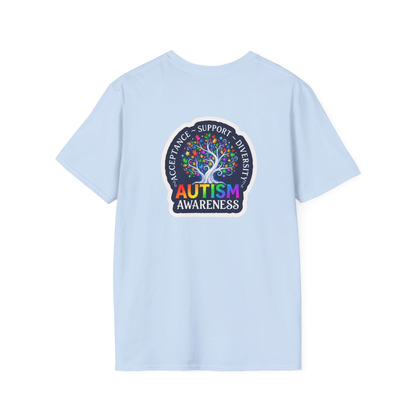 T-Shirt: "Autism Awareness" Rainbow Tree