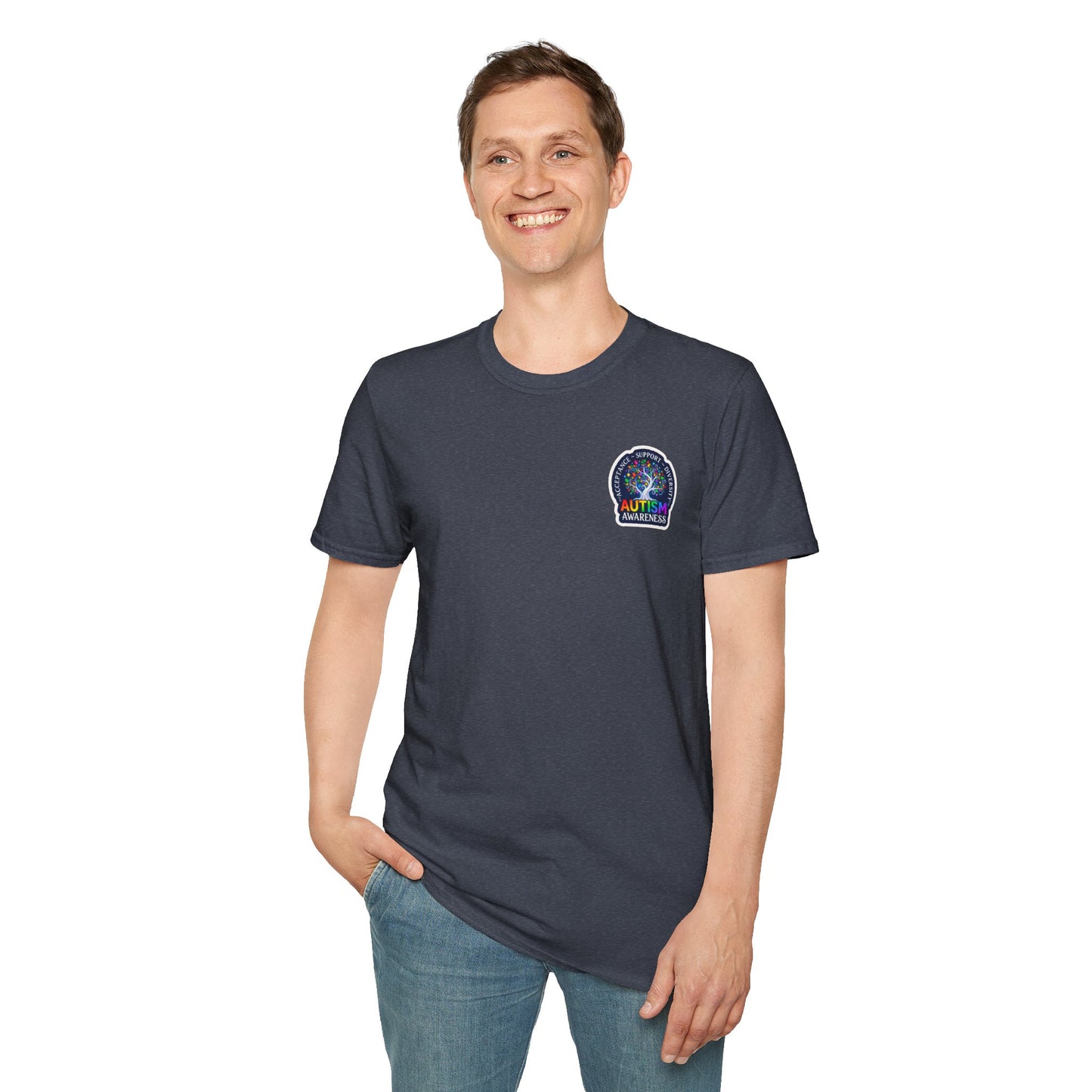 T-Shirt: "Autism Awareness" Rainbow Tree