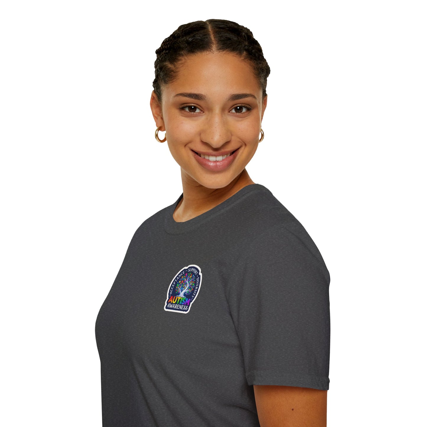 T-Shirt: "Autism Awareness" Rainbow Tree