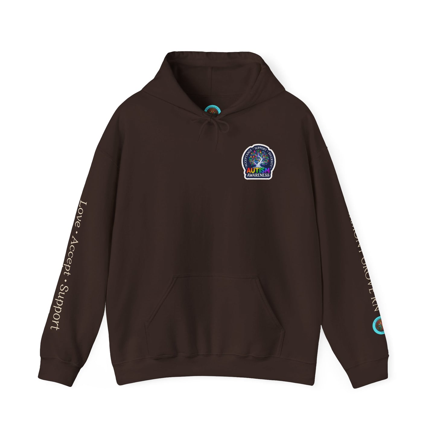 Pullover Hoodie: "Autism Awareness" Colorful Tree Compassion Design