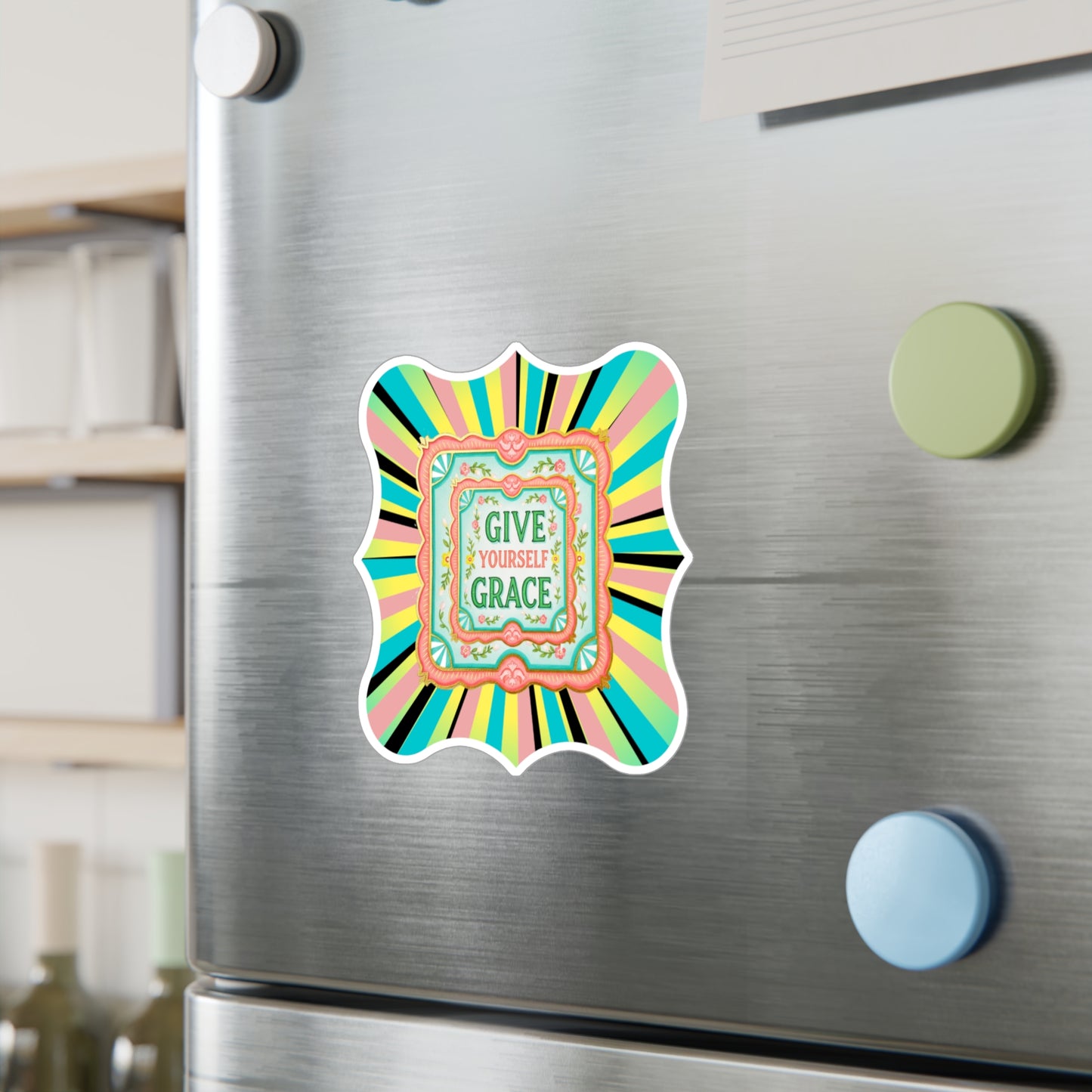 All-Weather Vinyl Decal: "Give Yourself Grace"