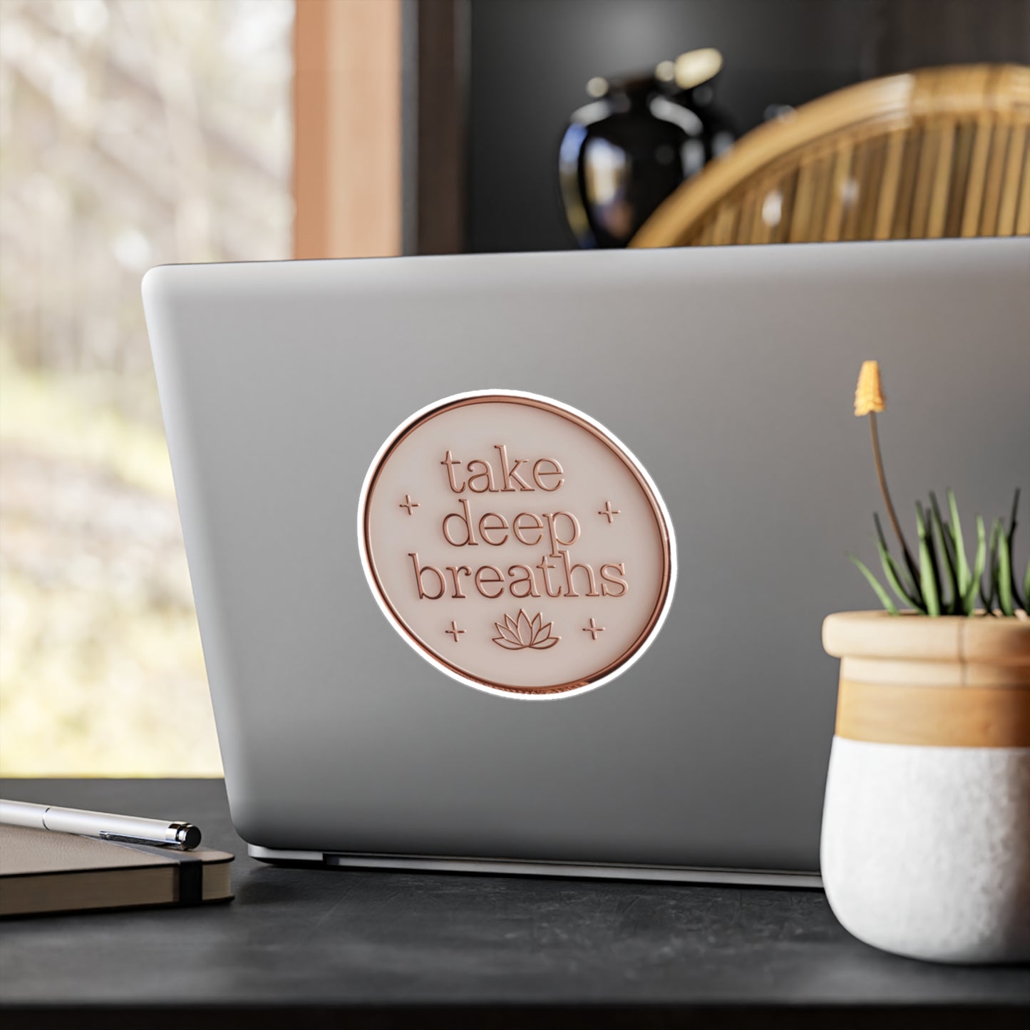 All-Weather Vinyl Decal: “Take Deep Breaths”