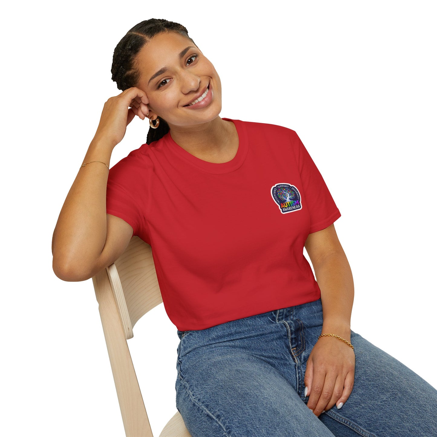 T-Shirt: "Autism Awareness" Rainbow Tree